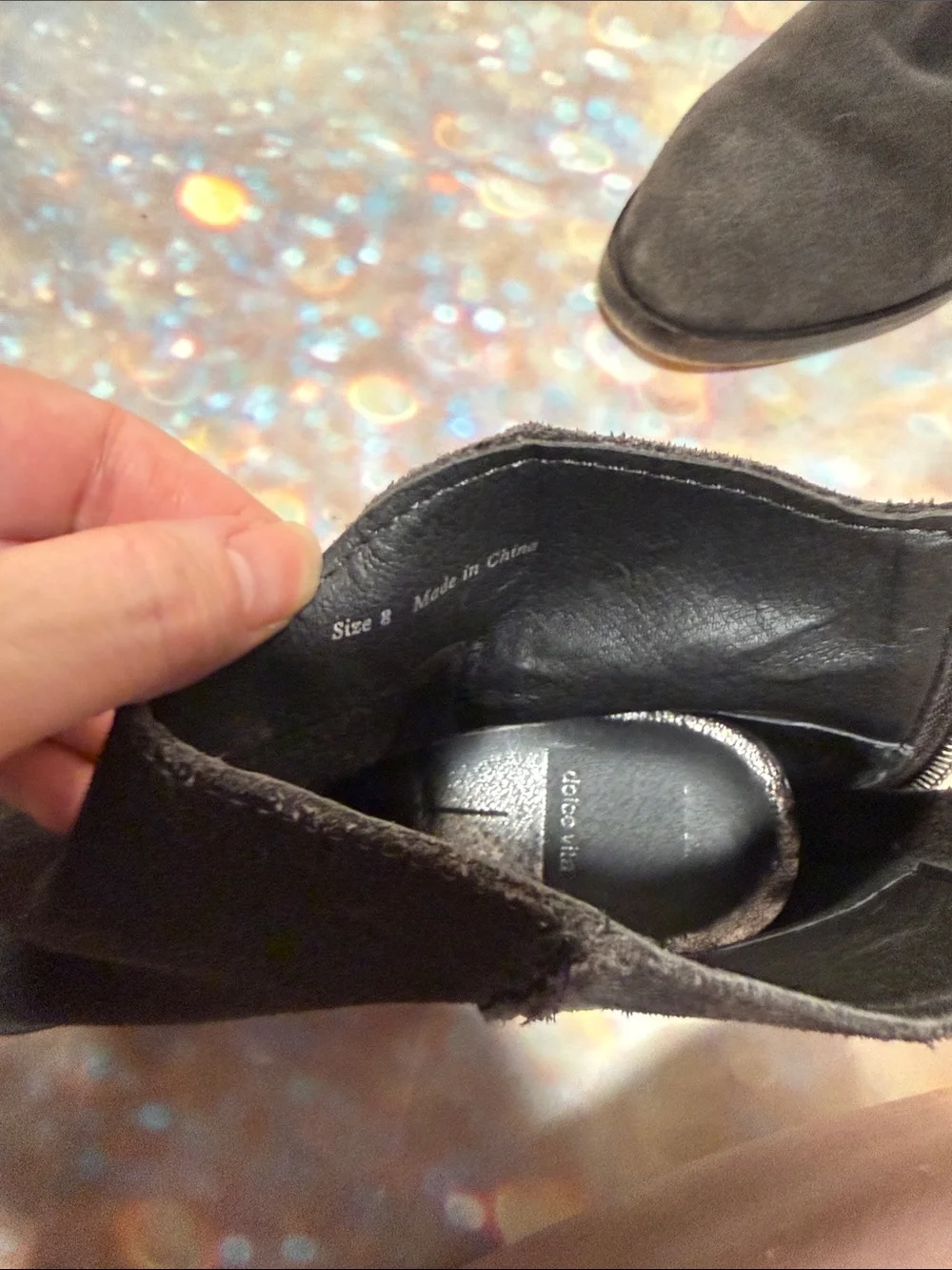 Dolce Vita Women’s Suede Ankle Boots in Dark Gray 8